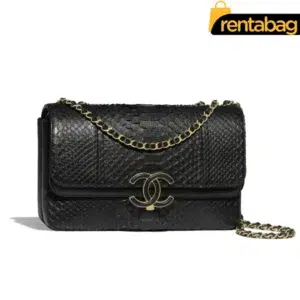 Chanel Python Handbag Black